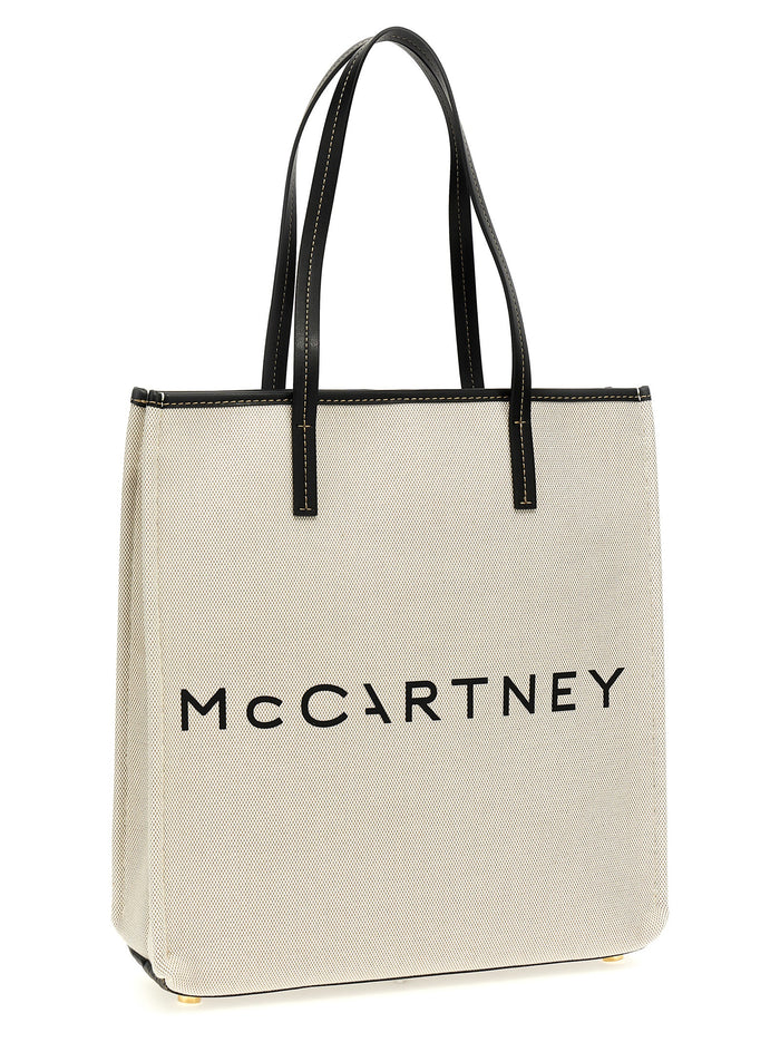 Stella McCartney 80% cotton tote bag in beige — view 2