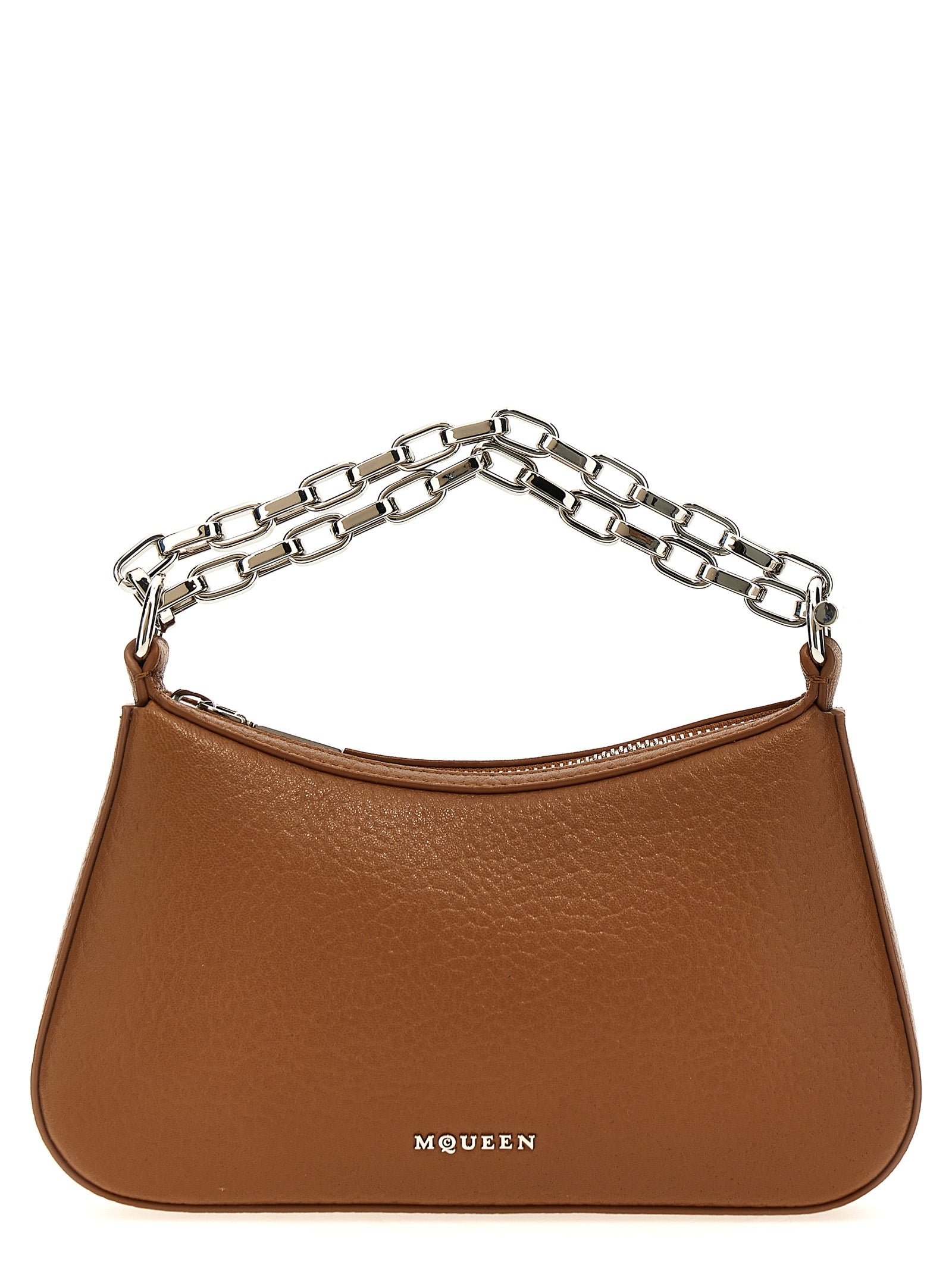 Brown Lamb Leather Handbag Bag