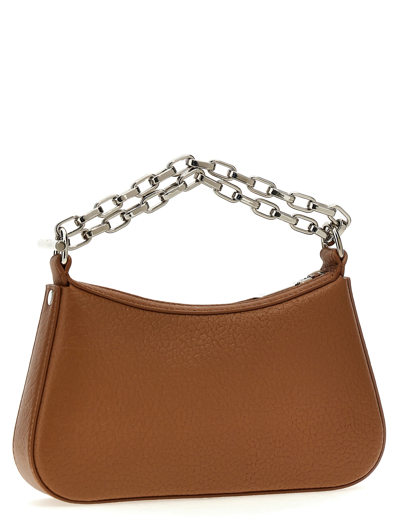 Brown Lamb Leather Handbag Bag