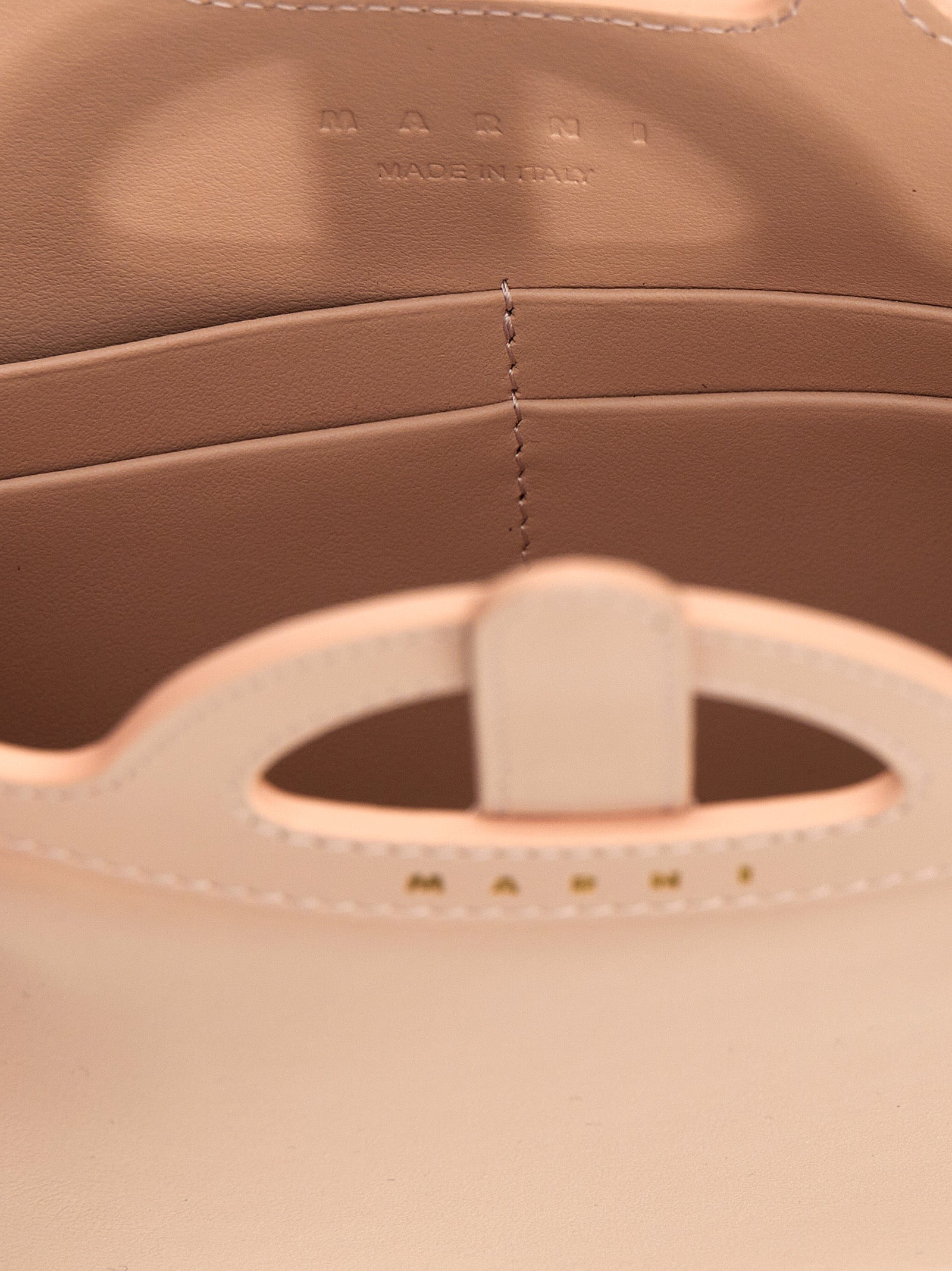 Marni 100% calfskin leather (Bos Taurus) card case in pink — view 4