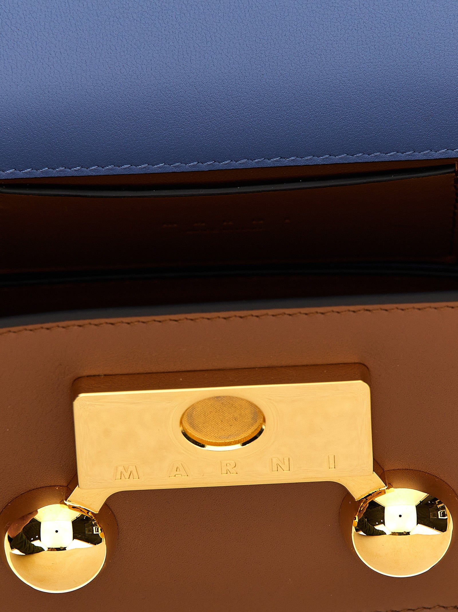 Marni 100% calfskin leather shoulder bag in multicolor — view 4