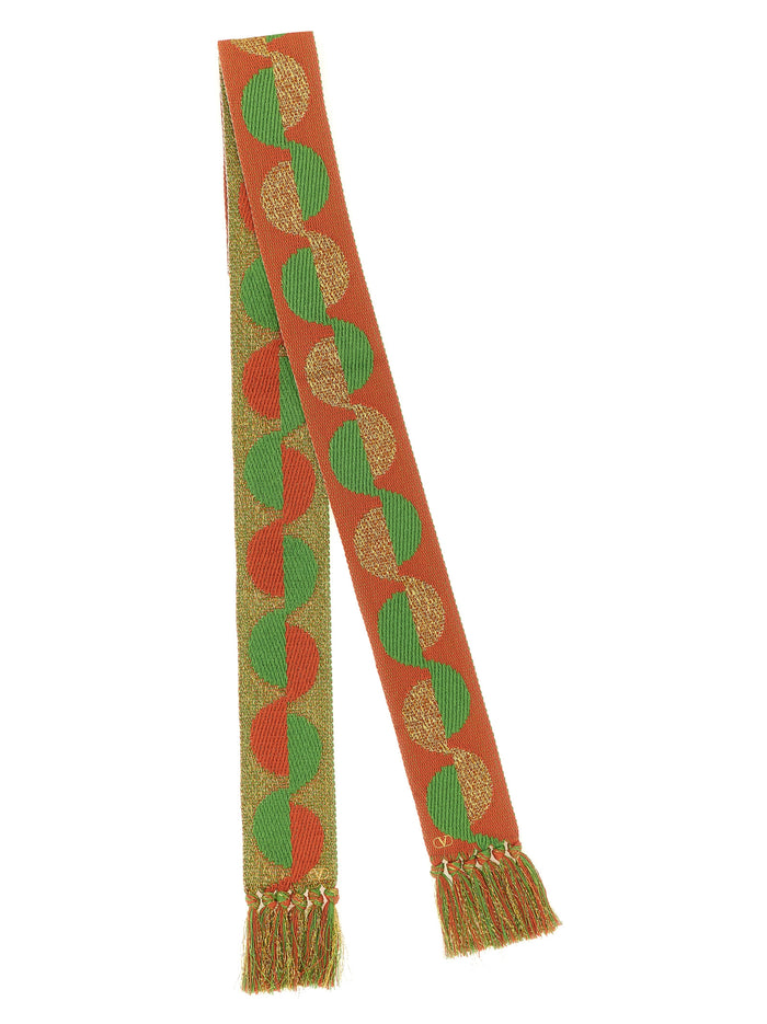 Valentino Garavani 40% cotton scarf in orange — view 2