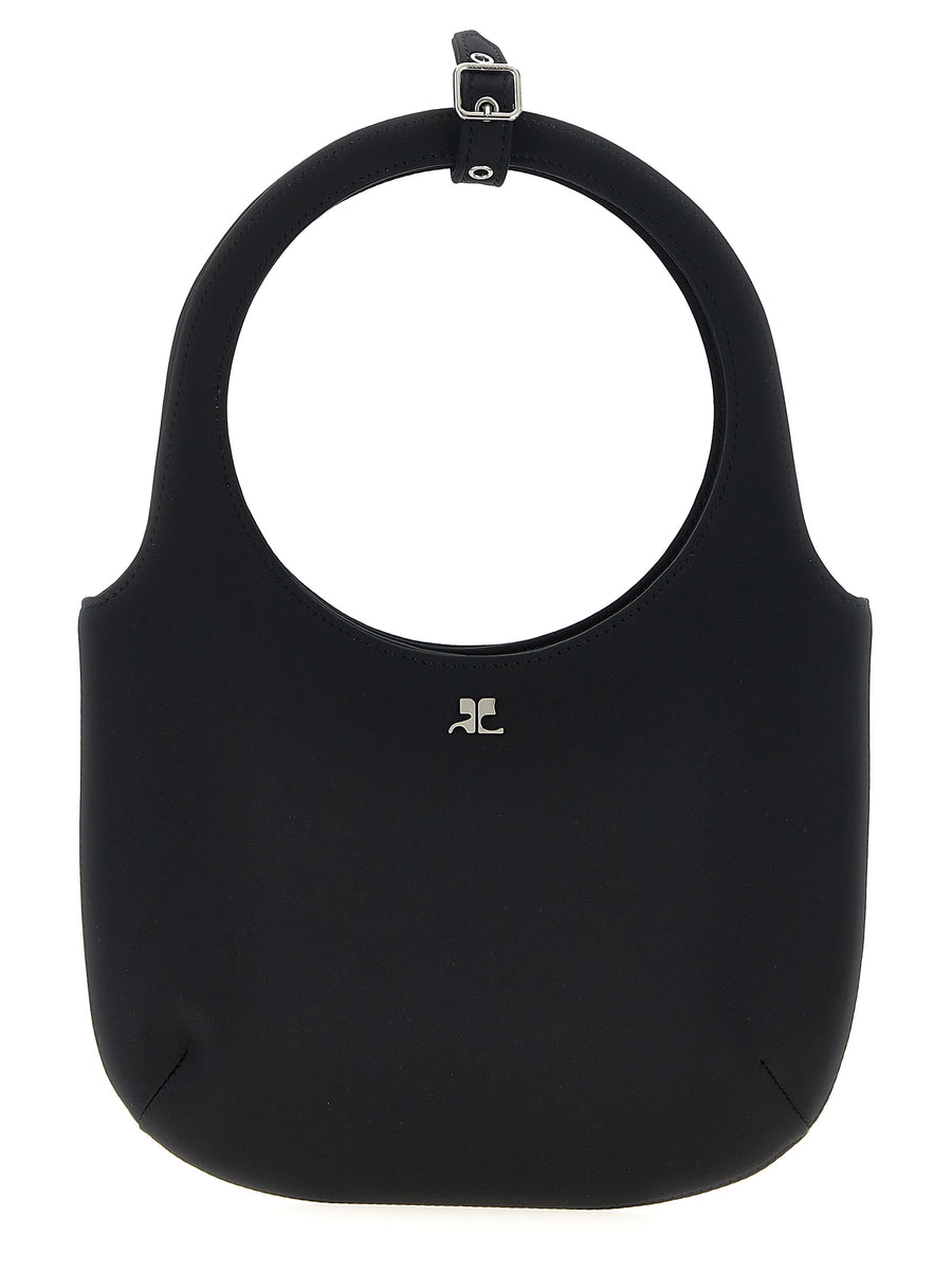 CourrèGes 97% Polyester shoulder bag in black