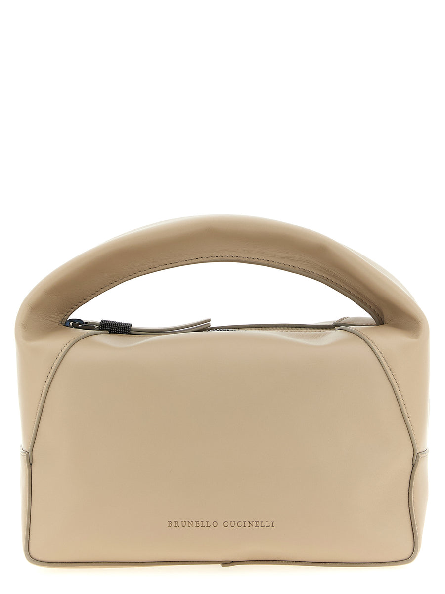 Brunello Cucinelli 100% Leather shoulder bag in beige