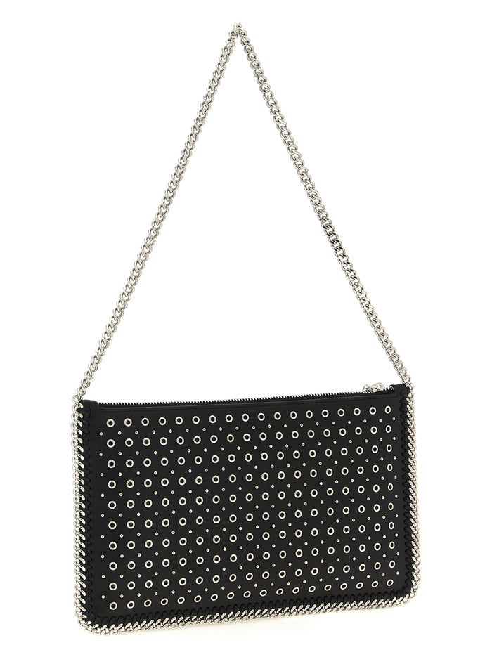 Stella McCartney 100% Polyester shoulder bag in black — view 2