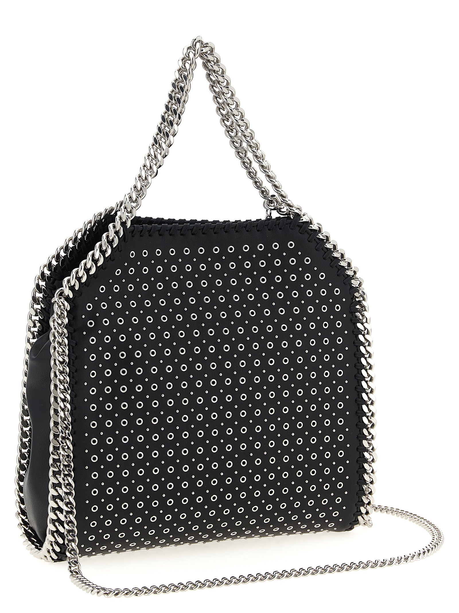 Stella McCartney 100% polyester mini bag in black — view 2
