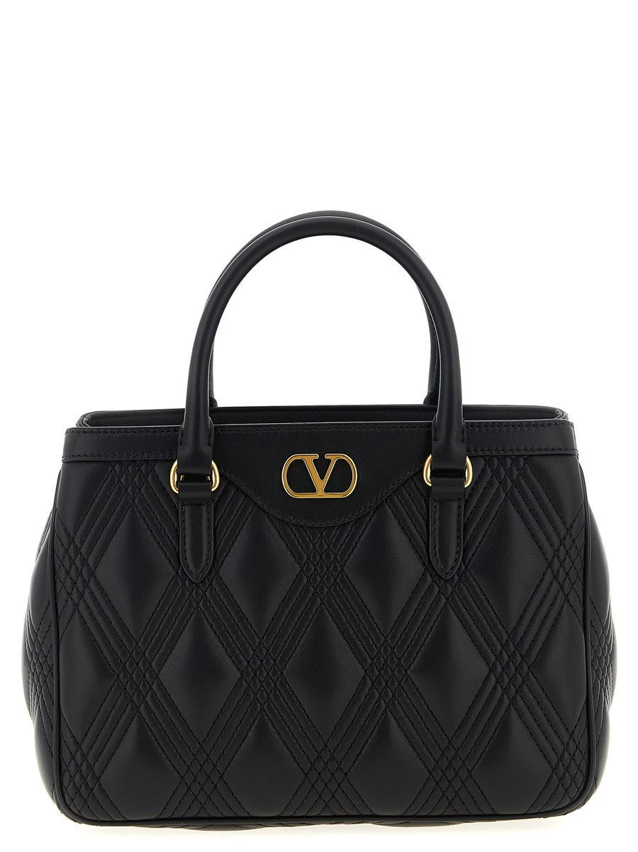 Valentino Garavani 100% Lamb Leather top handle bag in black