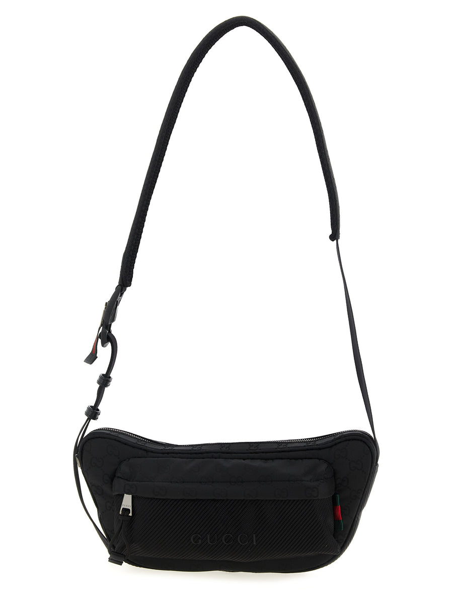 Gucci 60% polyester crossbody bag in black
