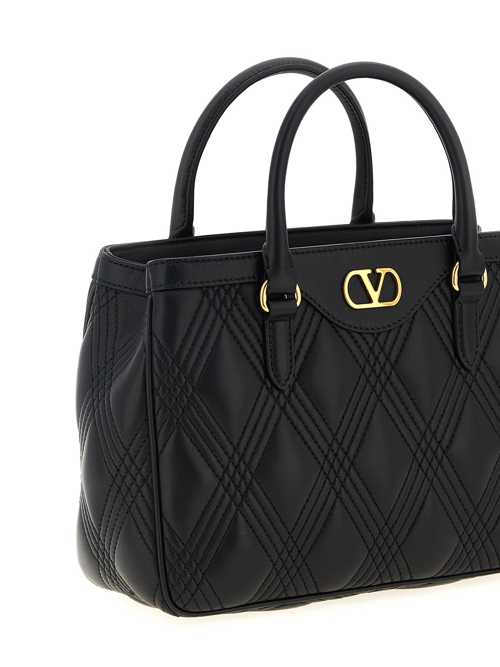 Black Lamb Leather Handbag Bag