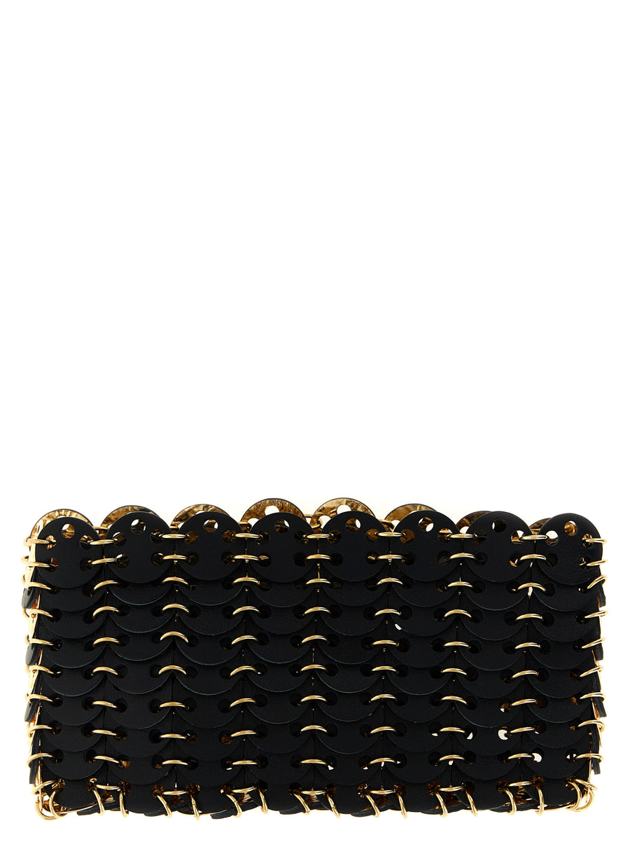 Paco Rabanne 70% Calf leather crossbody bag in black