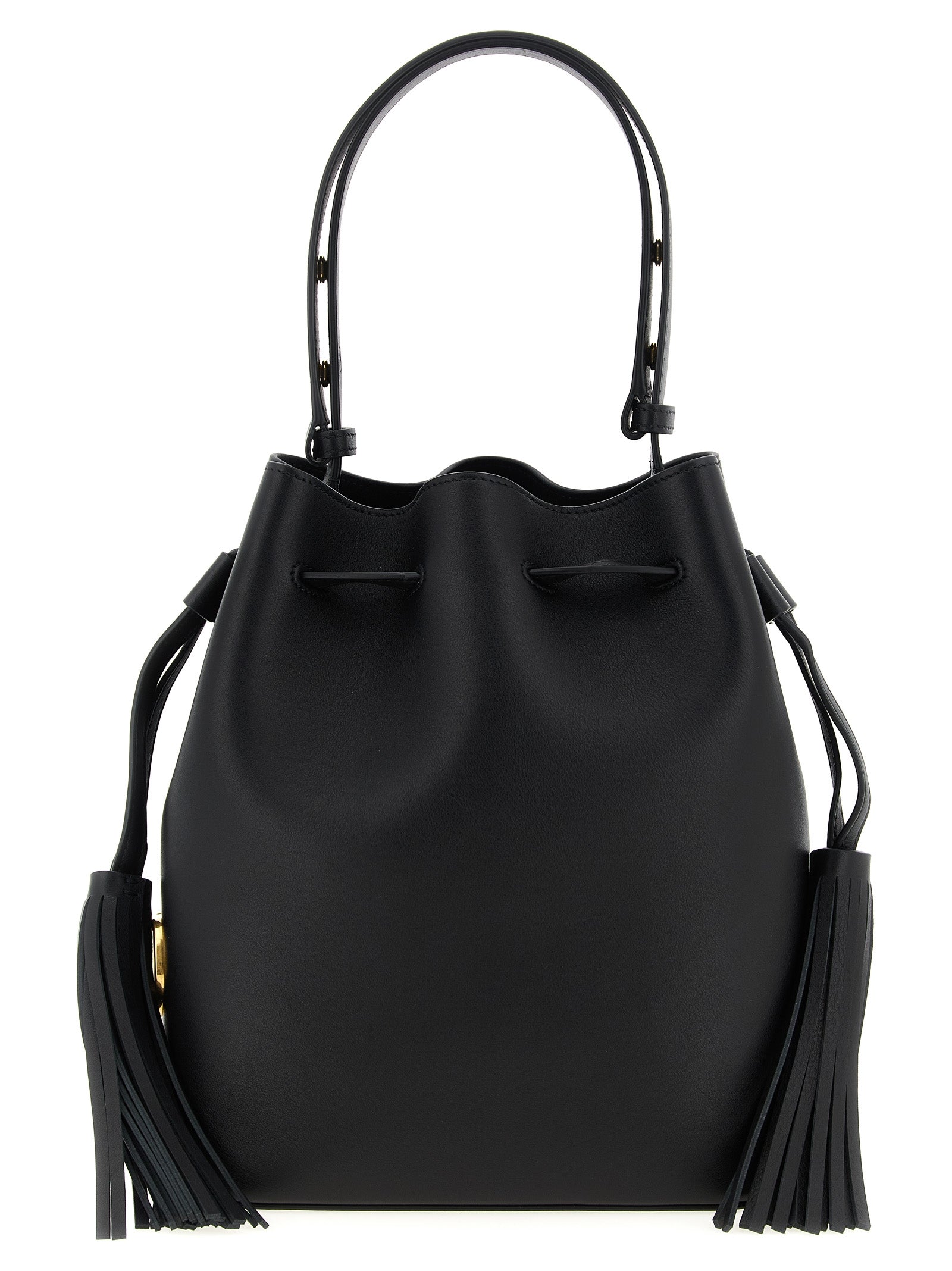 Valentino Garavani 100% calfskin leather shoulder bag in black
