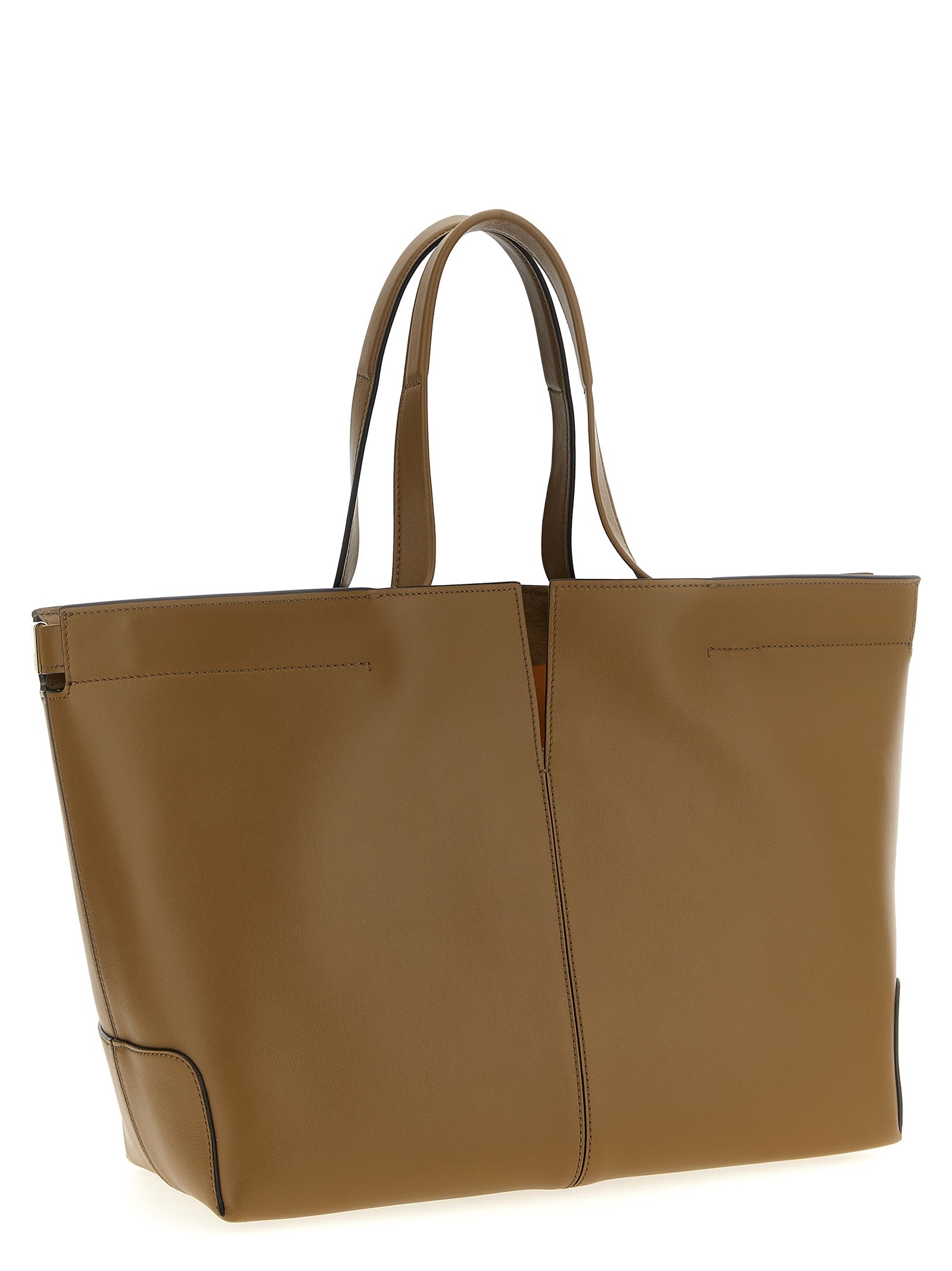Tod's 100% calfskin leather tote bag in tan — view 2