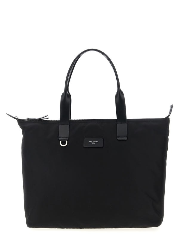 Dolce & Gabbana 78% polyamide tote bag in black