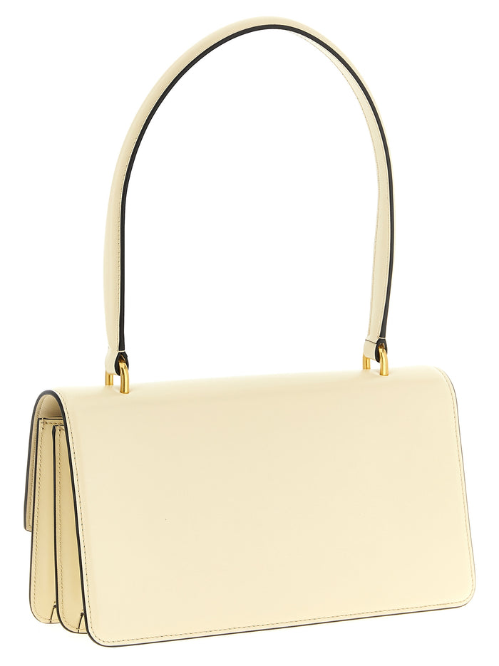 Valentino Garavani 100% calfskin leather shoulder bag in white — view 2