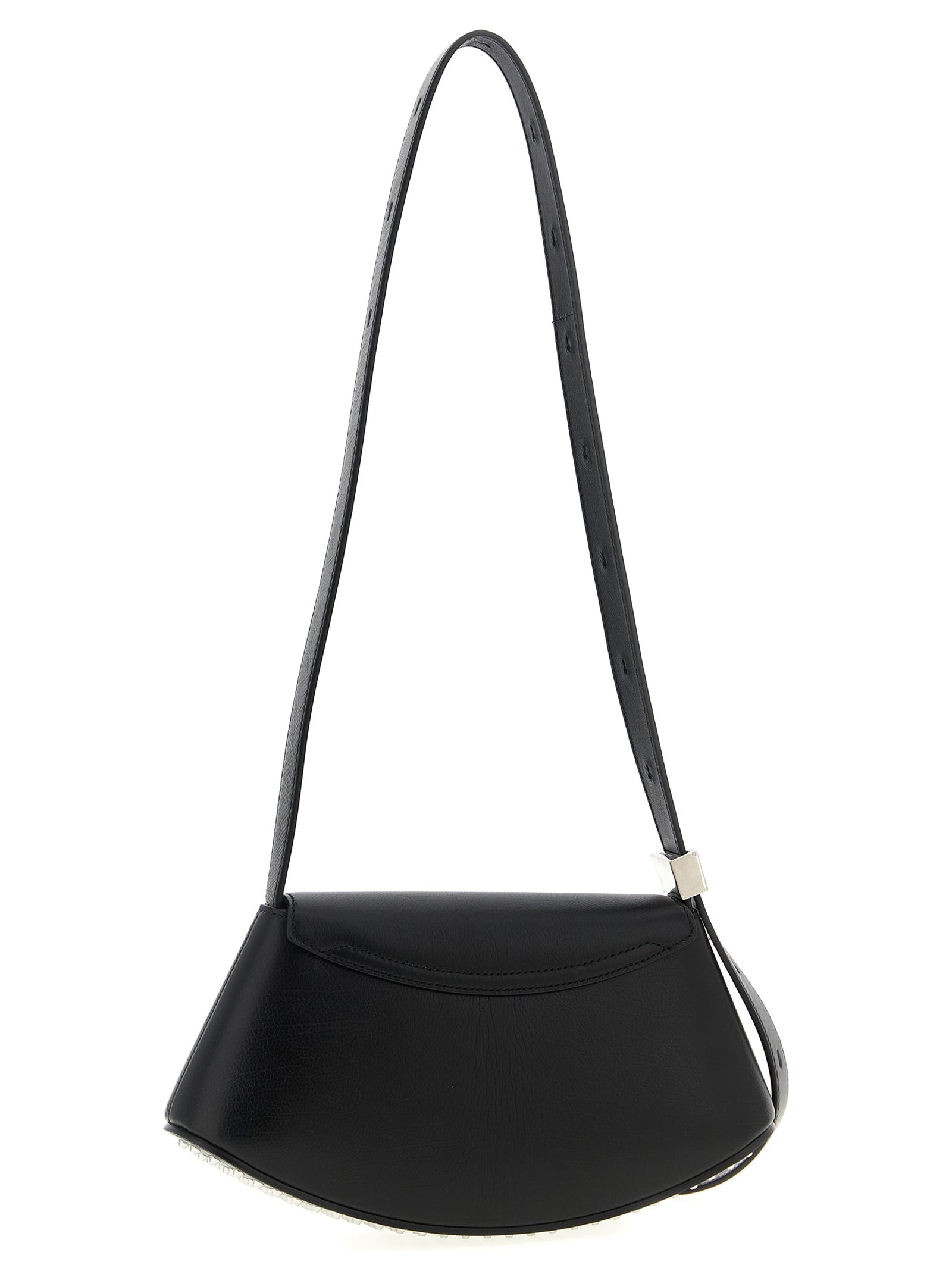 Jil Sander 100% Bovine Leather shoulder bag in black — view 2