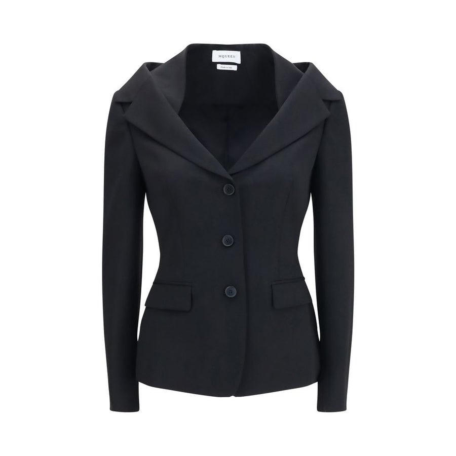 Alexander McQueen 100% Merino Wool blazer in black