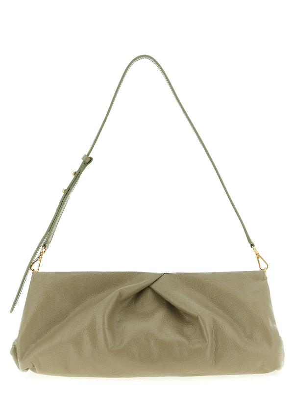 Dries Van Noten 100% calfskin leather clutch in green