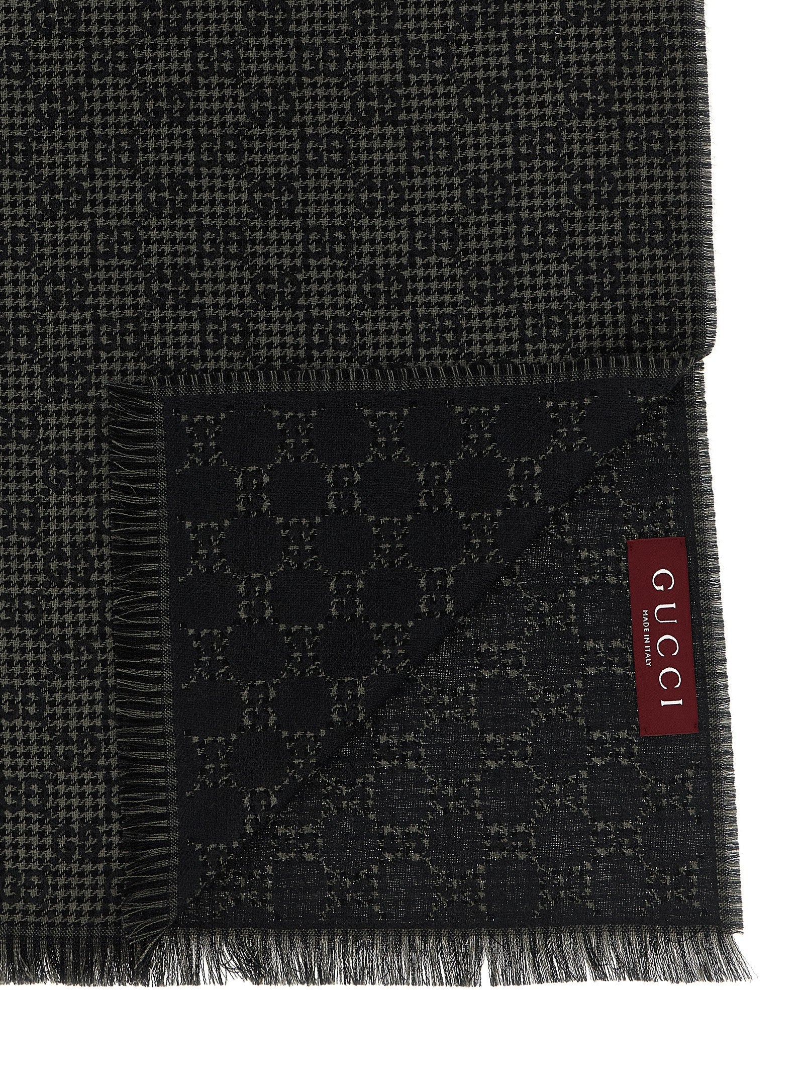 Gucci 50% silk scarf in black — view 3