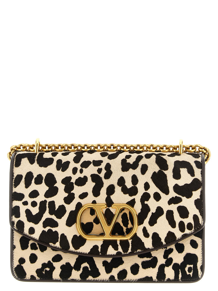 Valentino Garavani 100% calfskin leather shoulder bag in multicolor