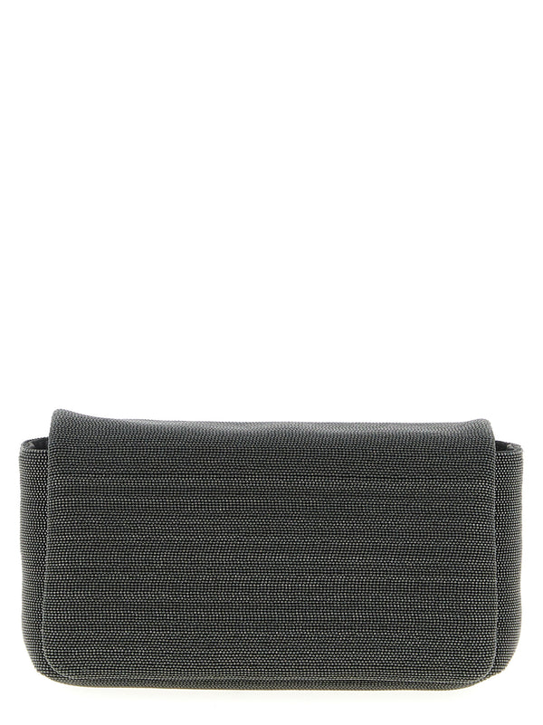 Brunello Cucinelli 100% Leather clutch in black