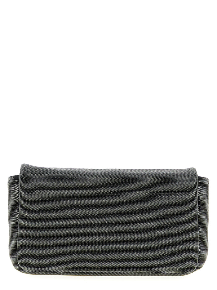 Brunello Cucinelli 100% Leather clutch in black