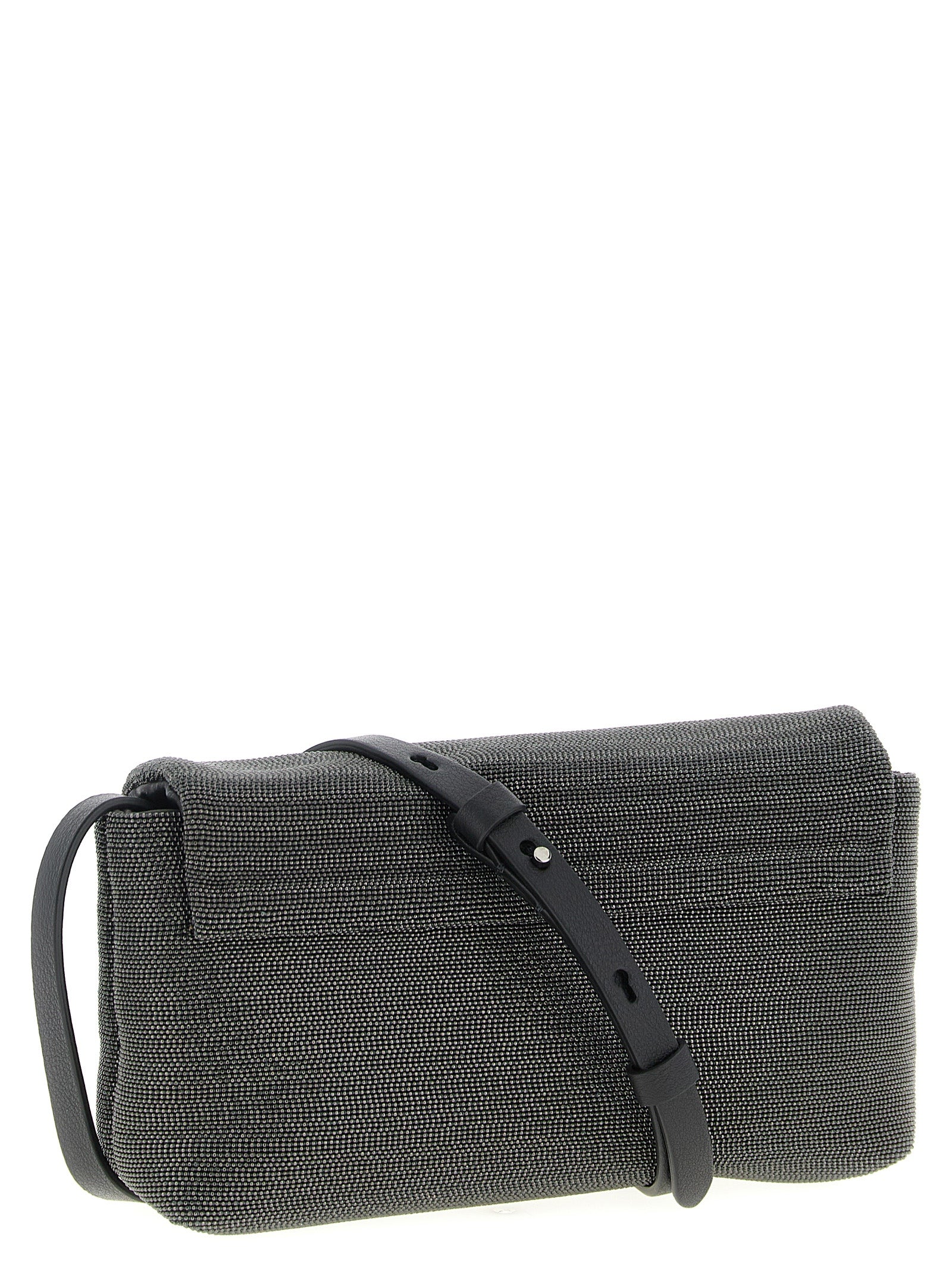 Brunello Cucinelli 100% Leather clutch in black — view 2