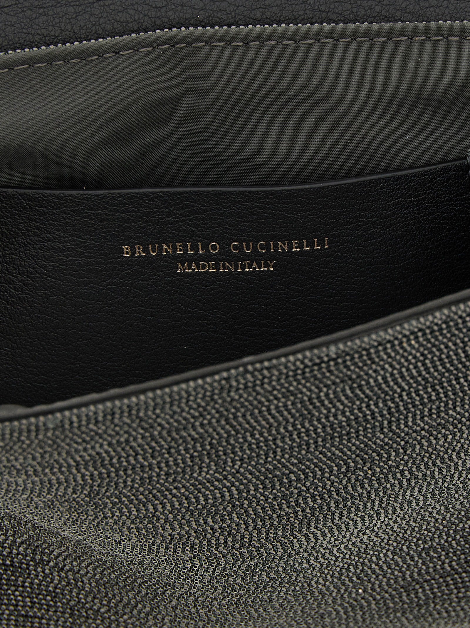 Brunello Cucinelli 100% Leather clutch in black — view 4