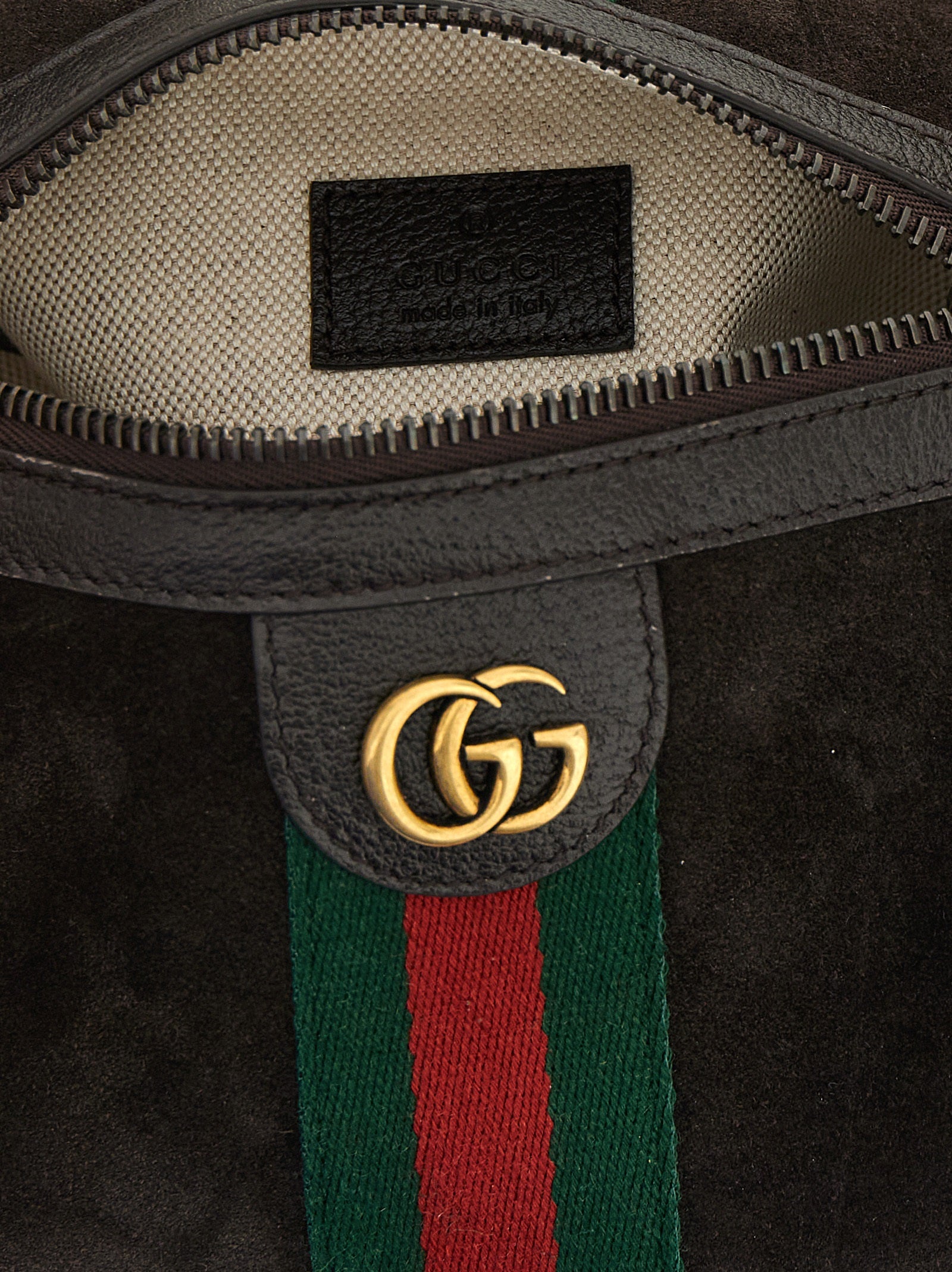 Gucci 100% calfskin leather shoulder bag in brown — view 4