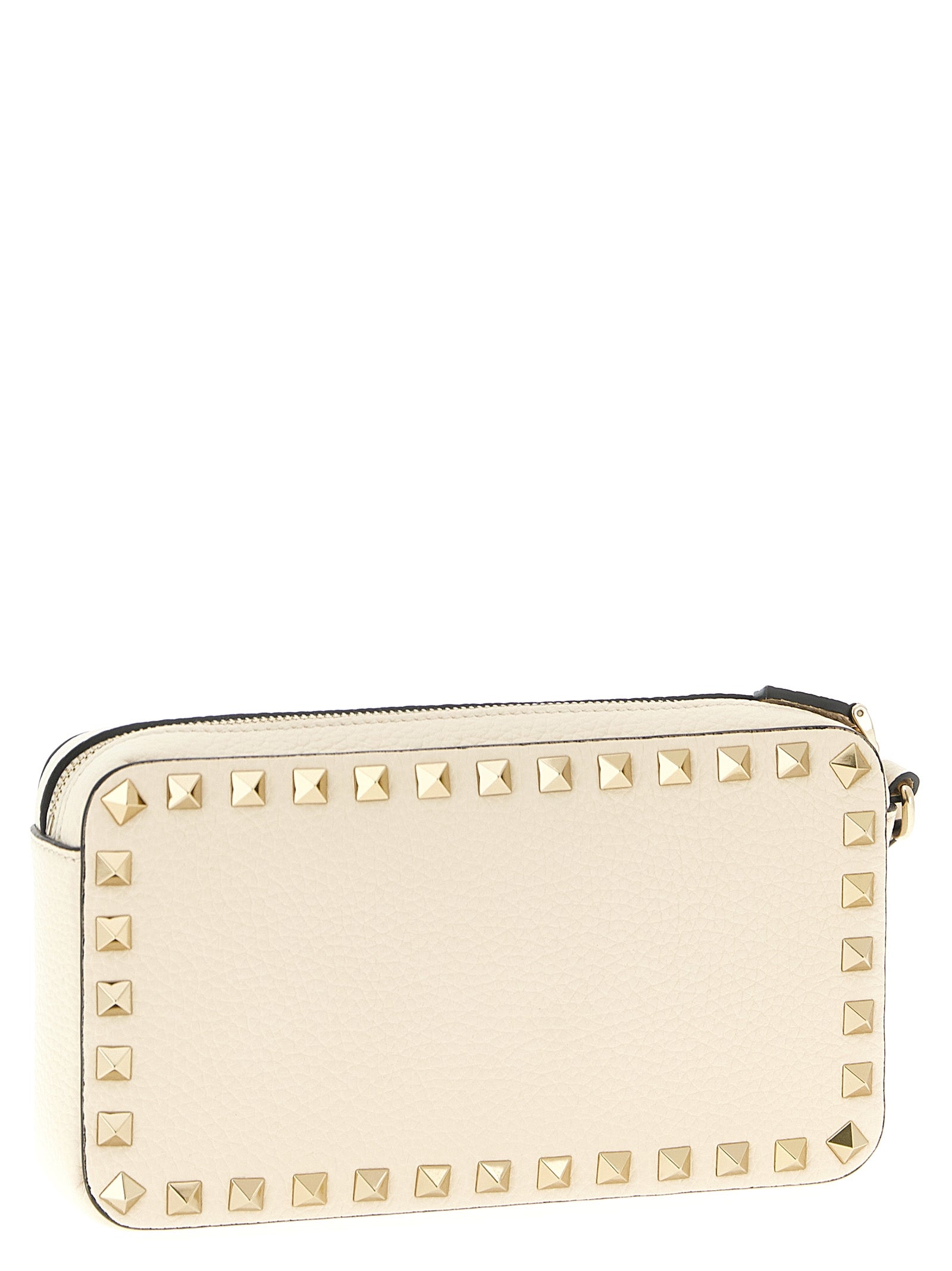 Valentino Garavani 100% calfskin leather clutch in white — view 2
