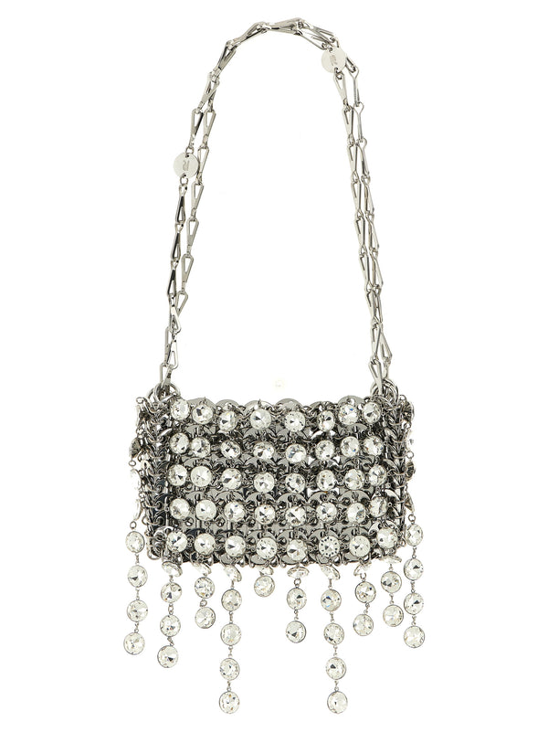 Paco Rabanne 35% Brass shoulder bag in silver