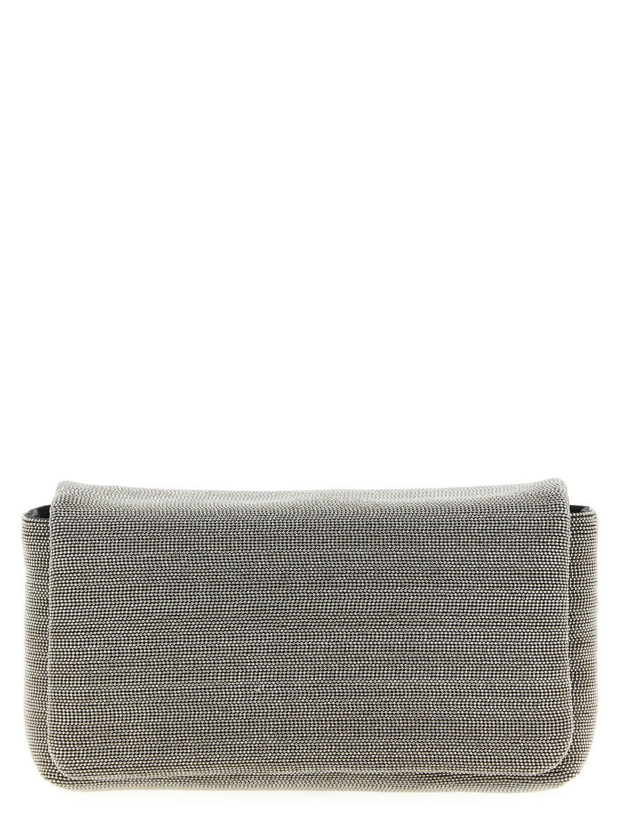 Brunello Cucinelli 50% Leather clutch in silver