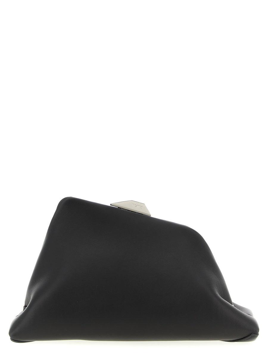 The Attico 100% leather shoulder bag in black