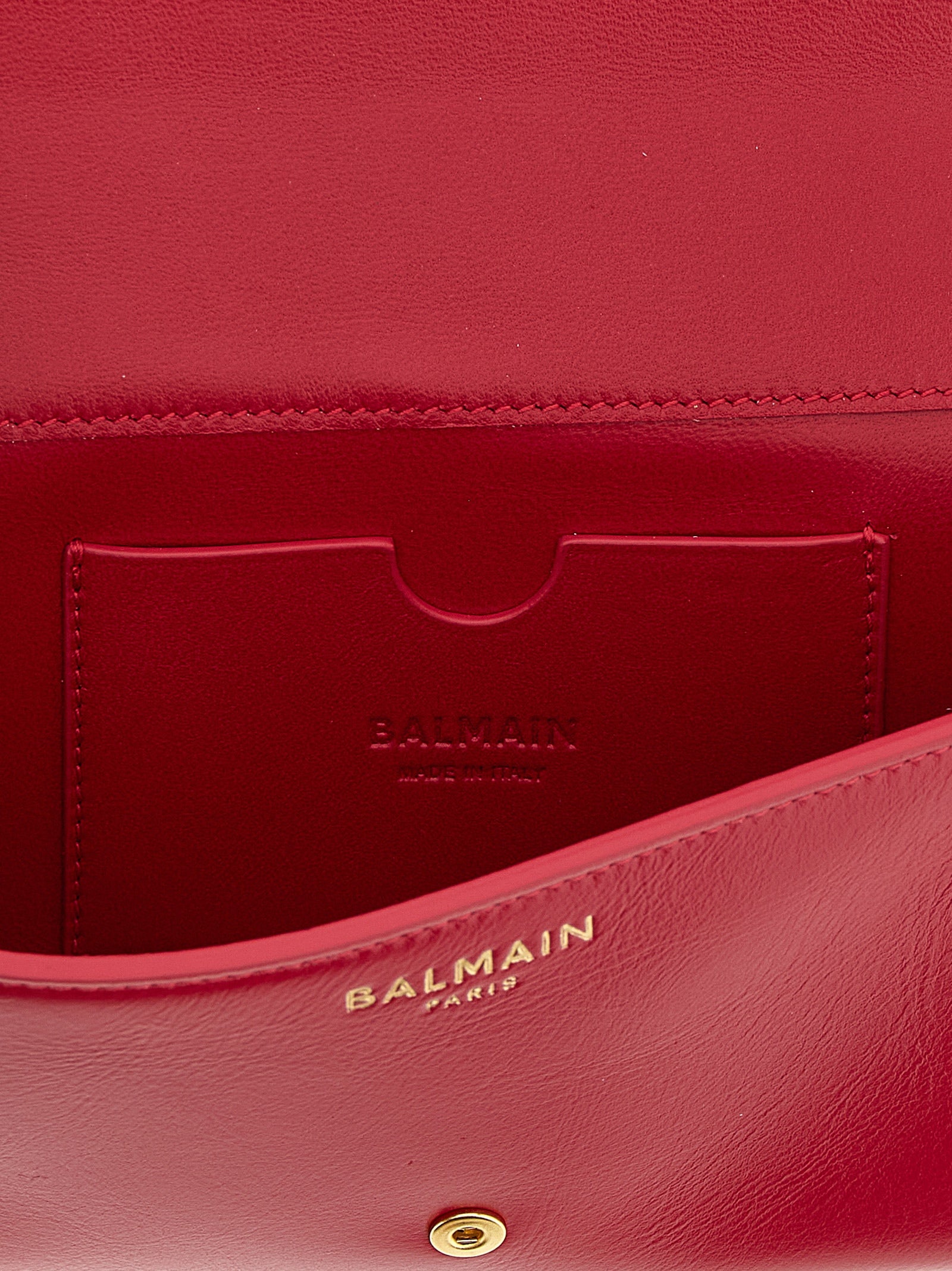 Balmain 100% calfskin leather wallet in red — view 4