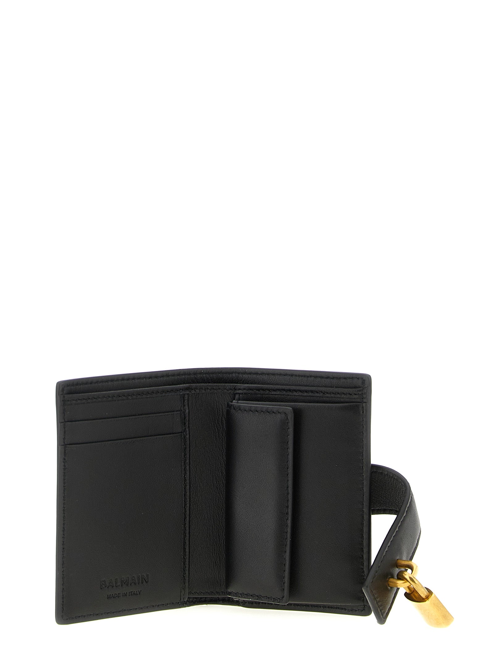 Balmain 100% Lamb Leather (Ovis aries) wallet in black — view 3