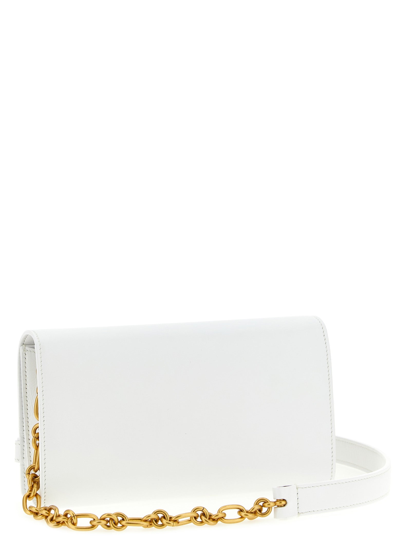 Balmain 100% calfskin leather card case in white — view 2