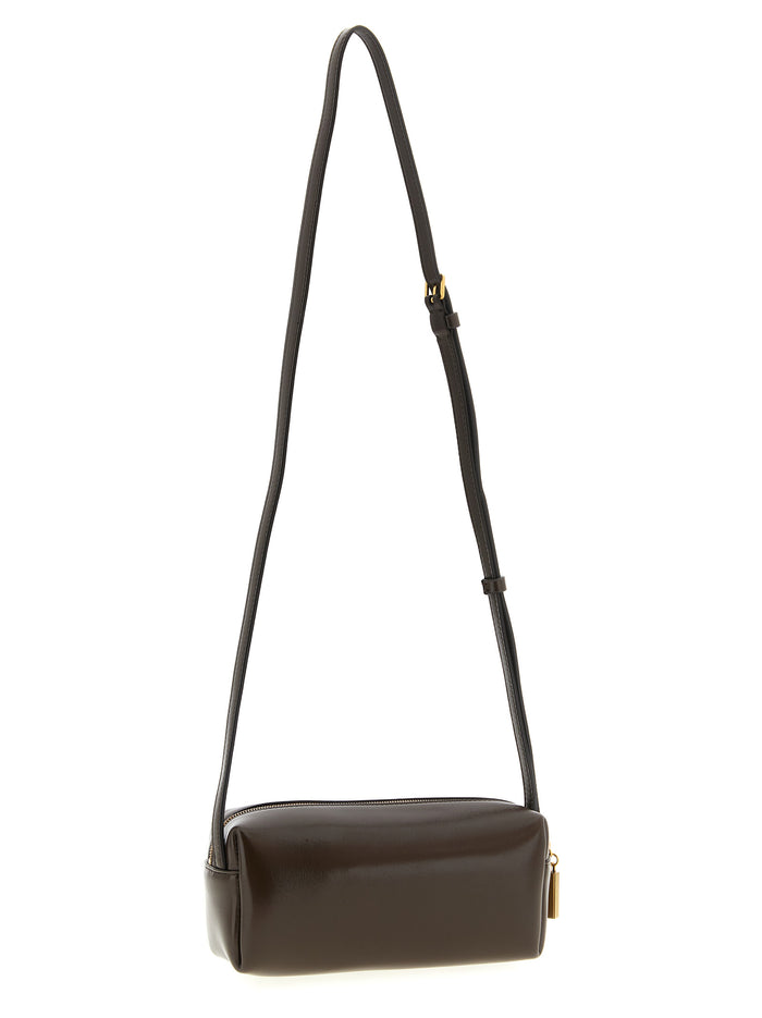 Brown Calfskin Crossbody Bag