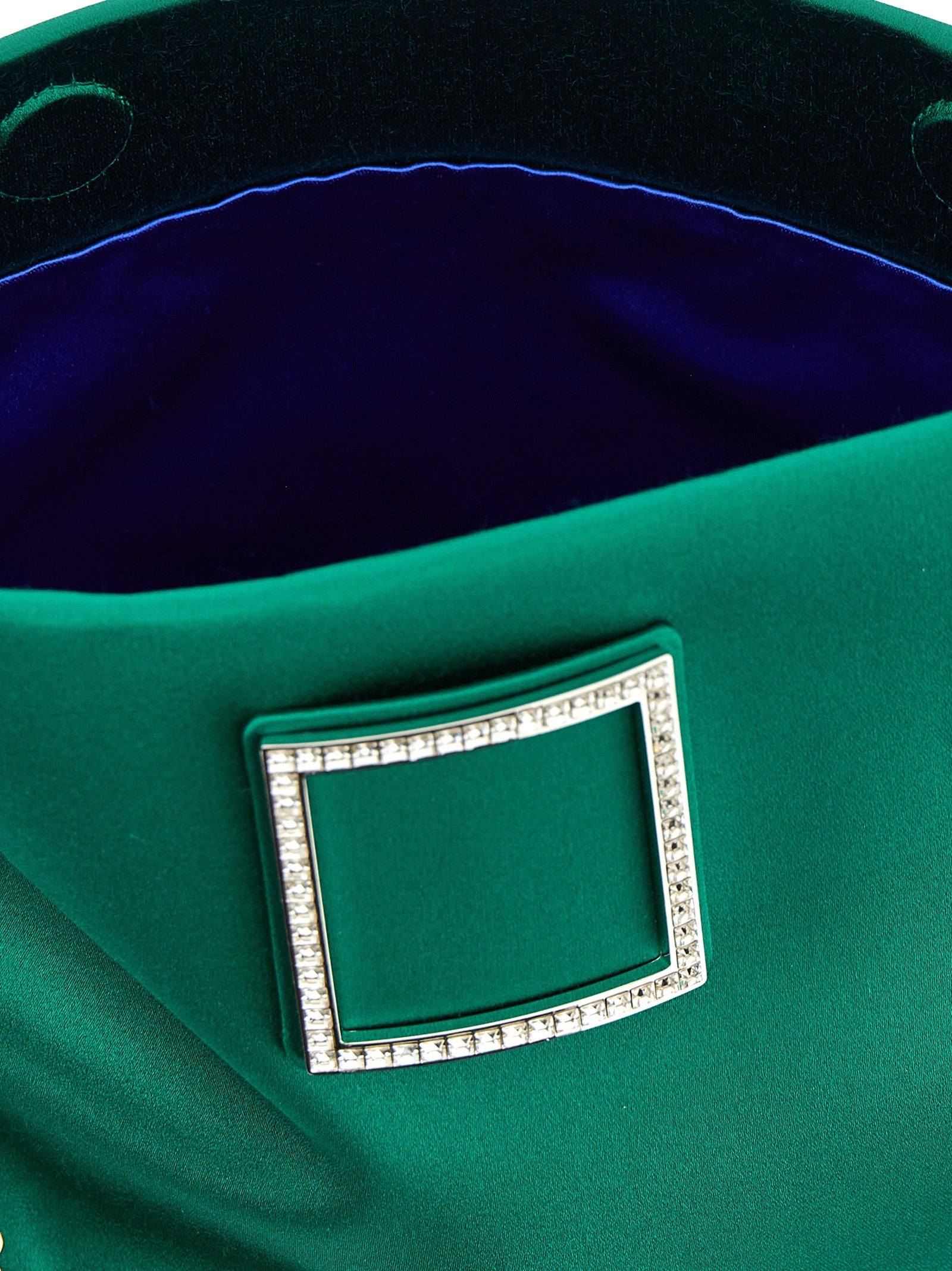 Roger Vivier 67% viscose clutch in green — view 4