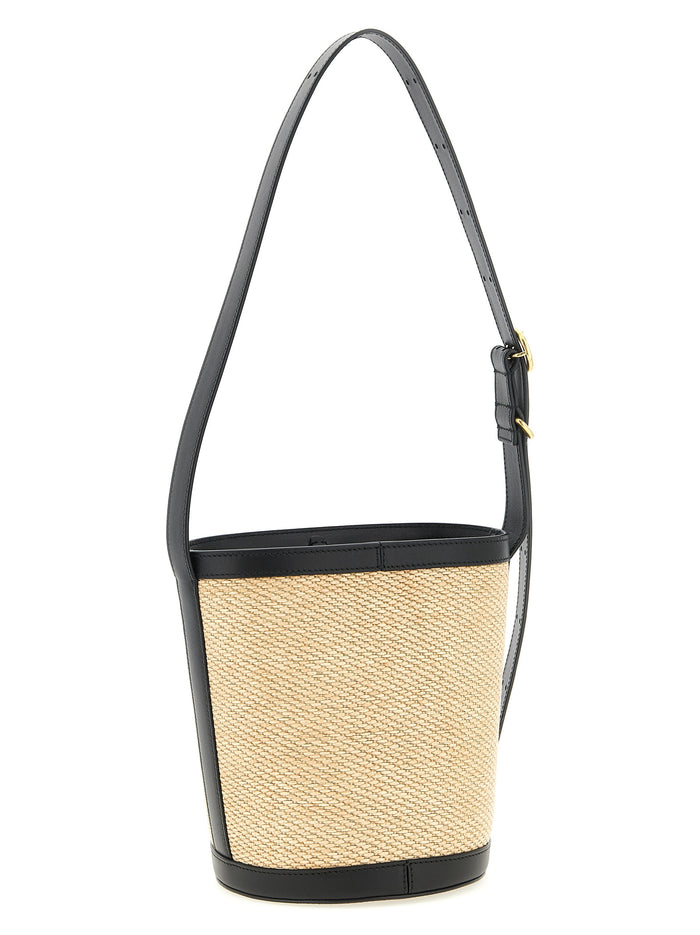 Jil Sander 54% polyamide shoulder bag in beige — view 2