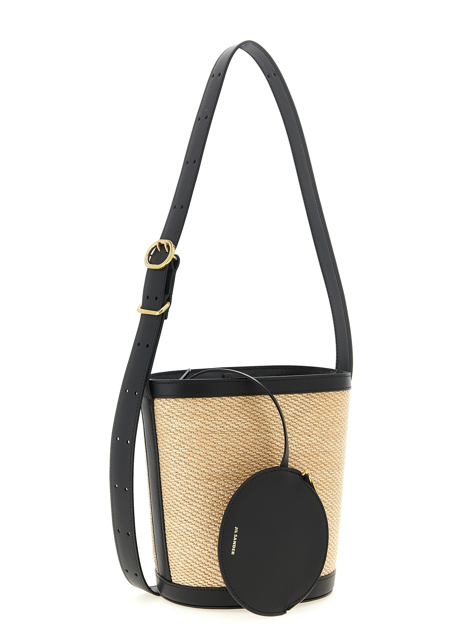 Jil Sander 54% polyamide shoulder bag in beige — view 3