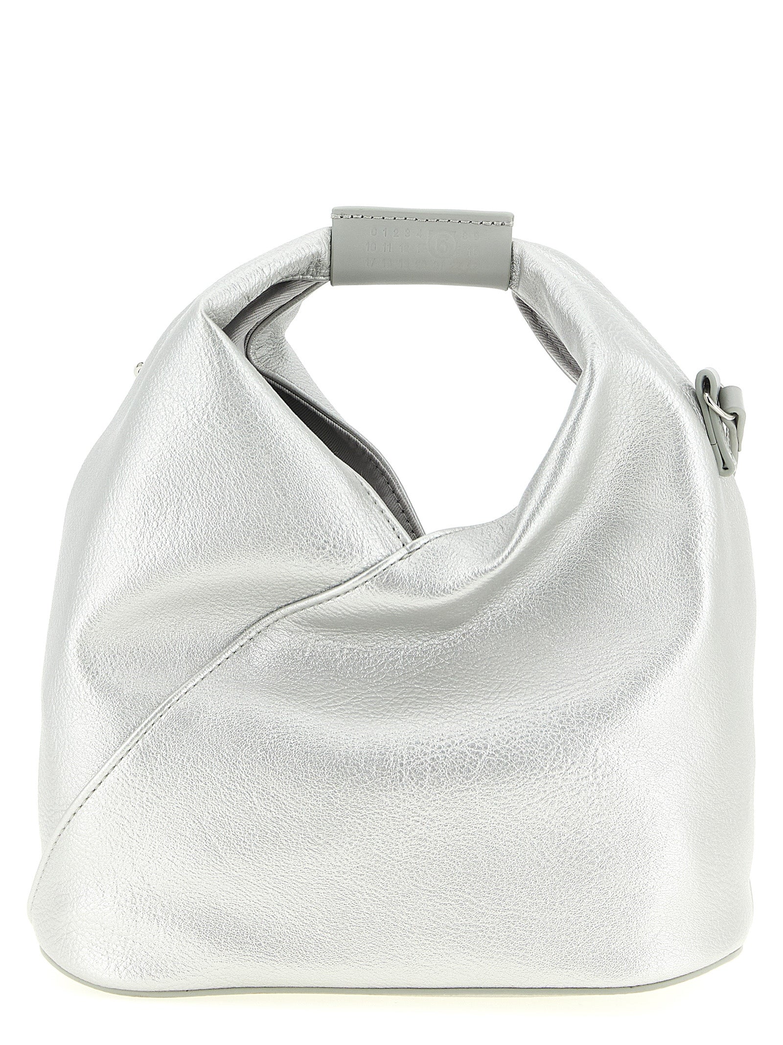 Silver Polyethylene Crossbody Bag