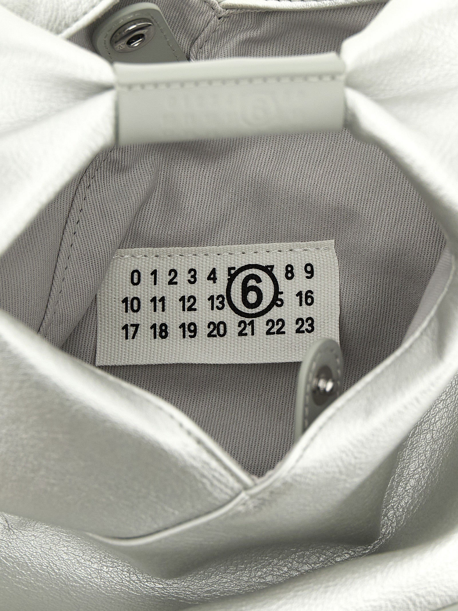 Silver Polyethylene Crossbody Bag