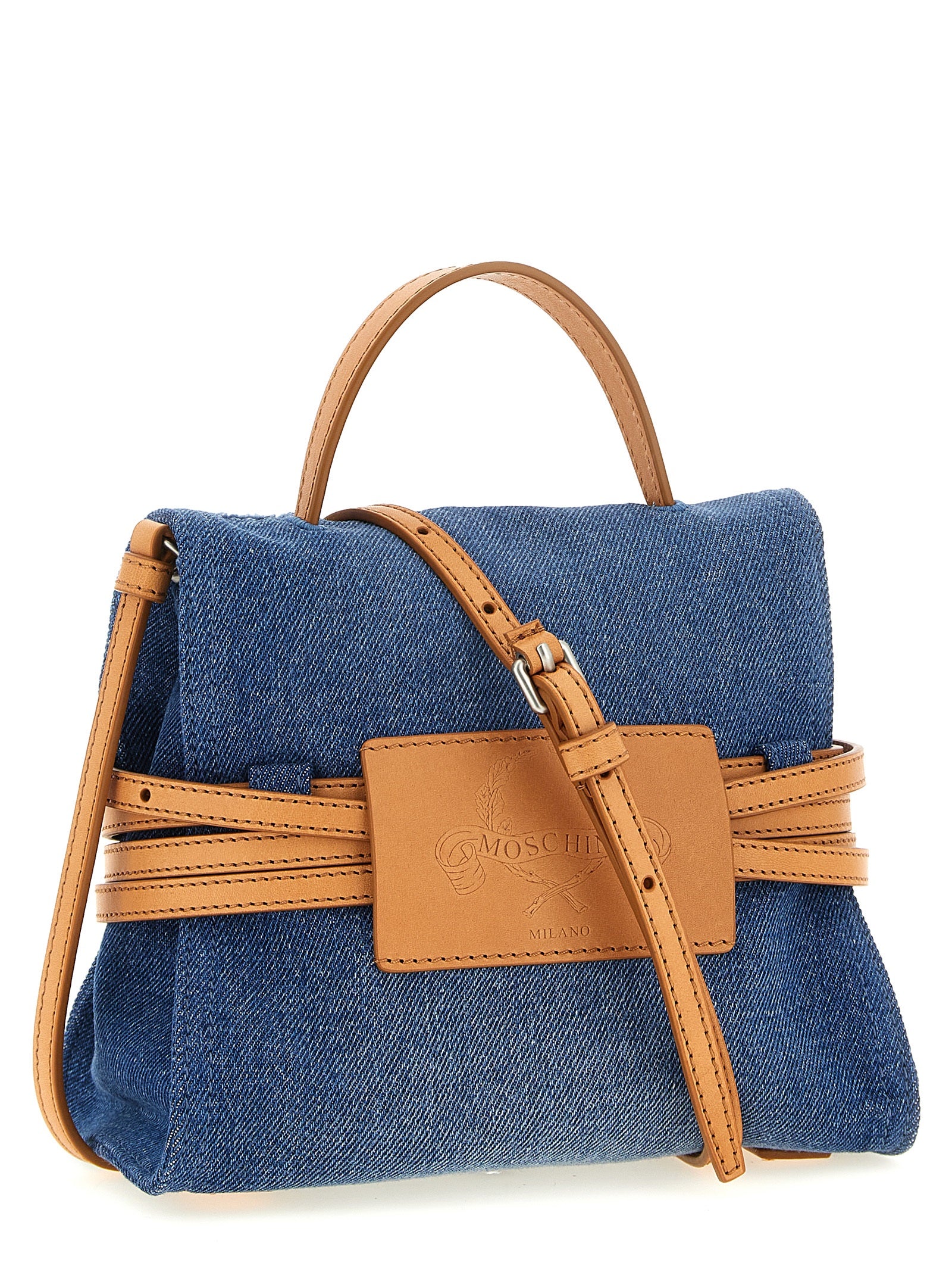 Blue Cotton Handbag Bag