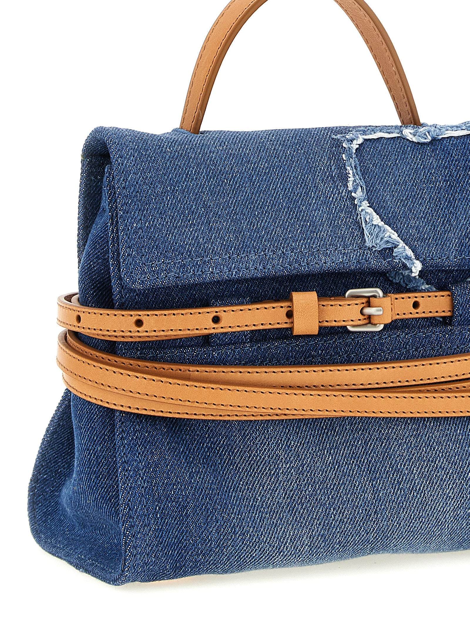 Blue Cotton Handbag Bag