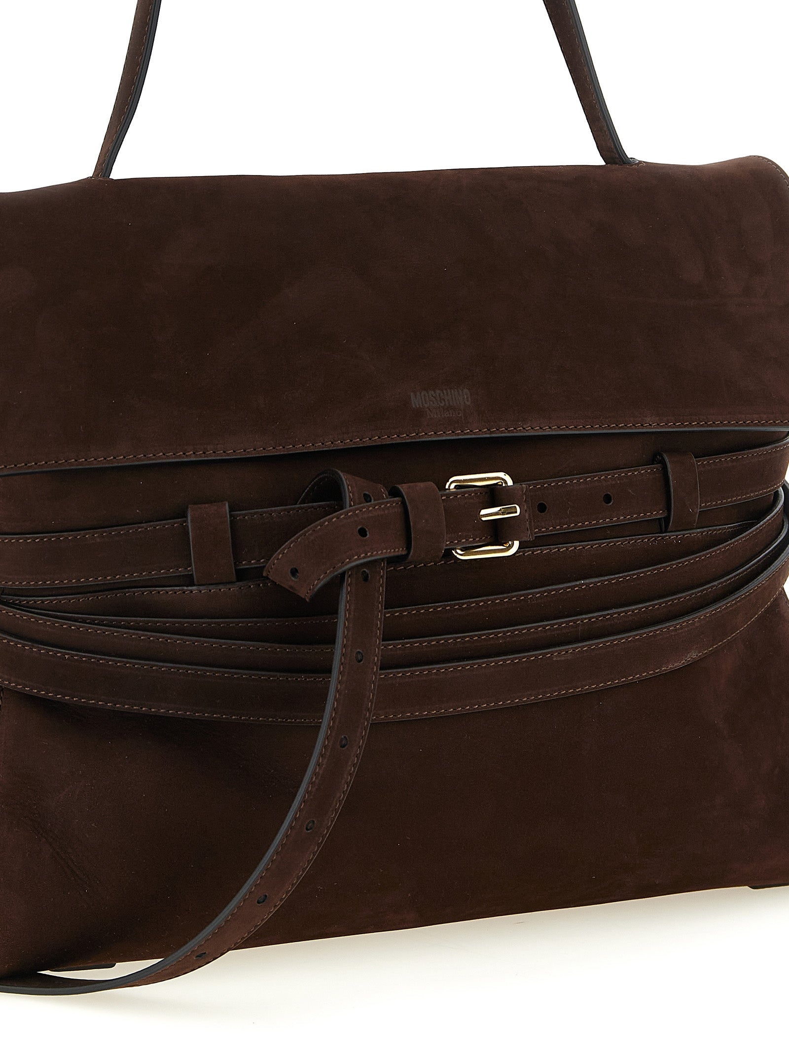 Brown Calfskin Shoulder Bag