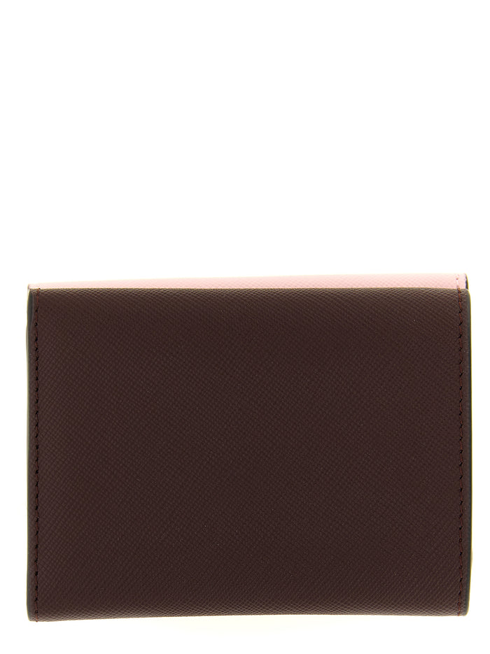 Marni 100% calfskin leather card case in pink — view 2