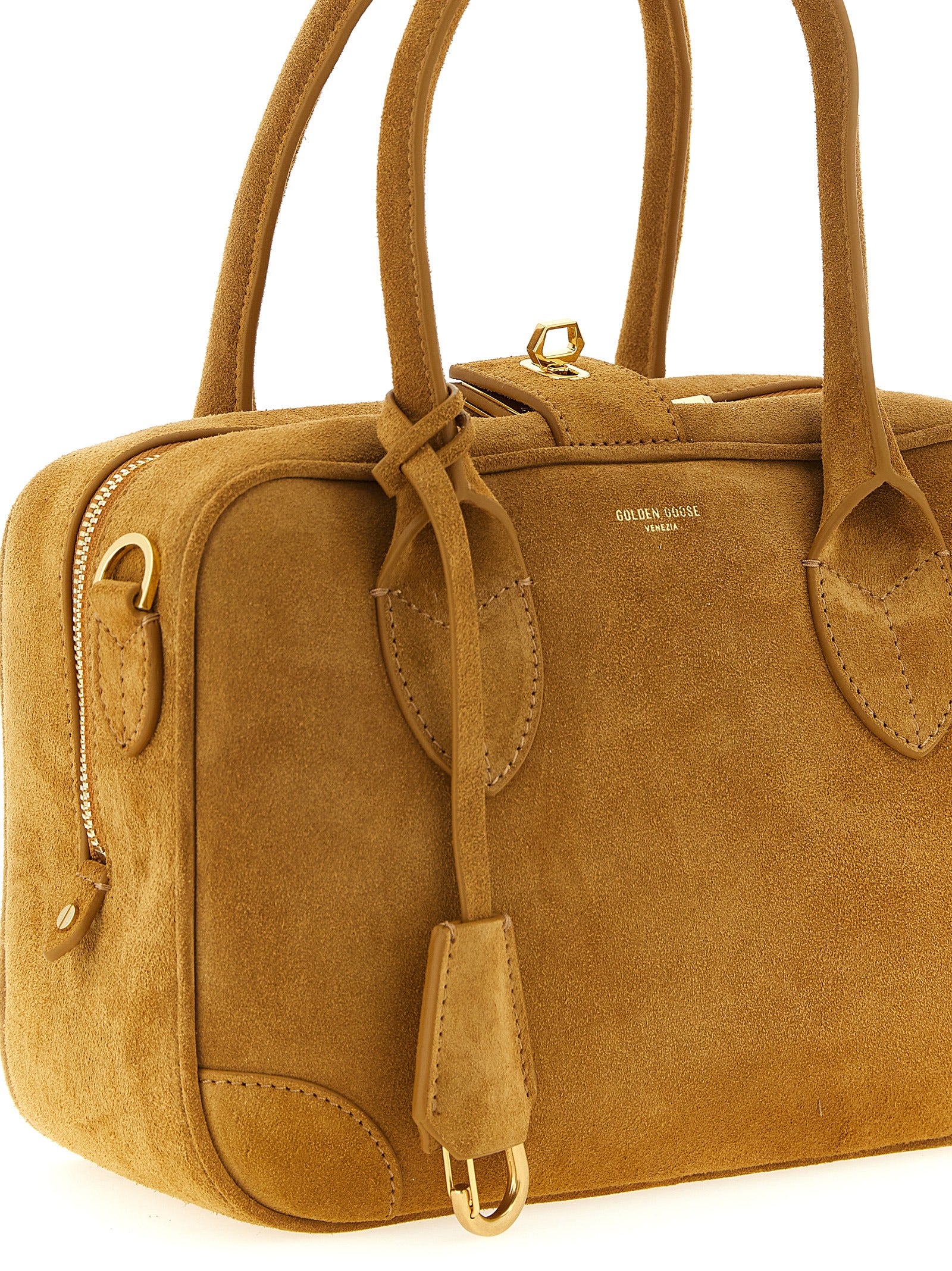 Beige Cowhide Handbag Bag