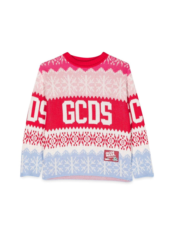 Knit Jumper Girocoll Red Cotton Jumpers