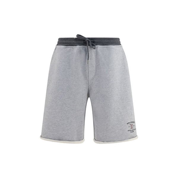 Brunello Cucinelli 100% Cotton bermuda shorts in gray