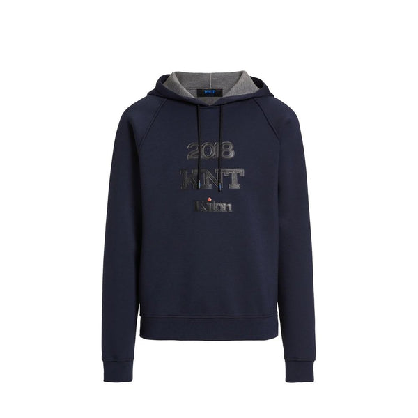 Knt Kiton 95% Viscose hoodie in navy