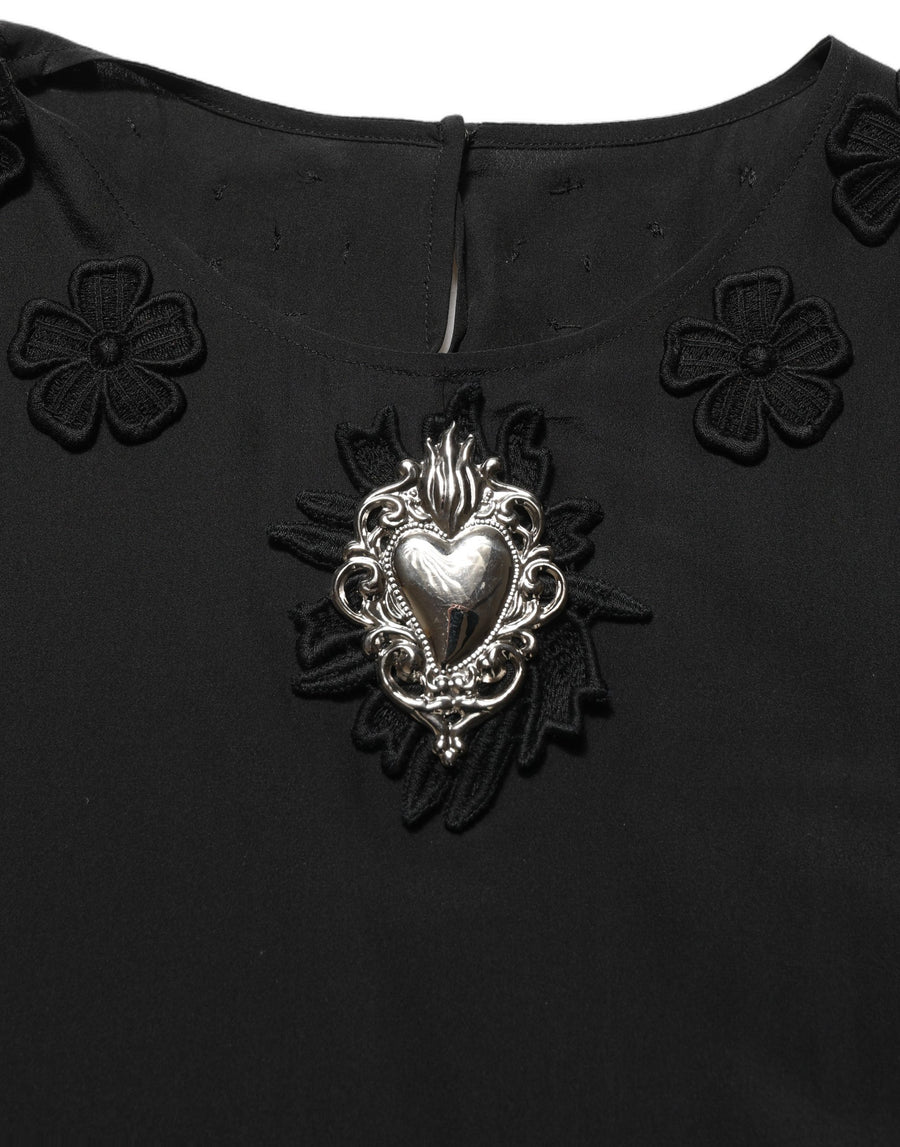 Dolce & Gabbana 100% Silk blouse in black